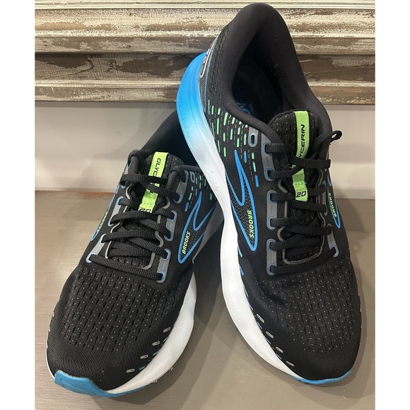 Brooks‎ Glycerin GTS 20 Mens Shoes Size 11D Black Hawaiian Ocean Green Sneakers